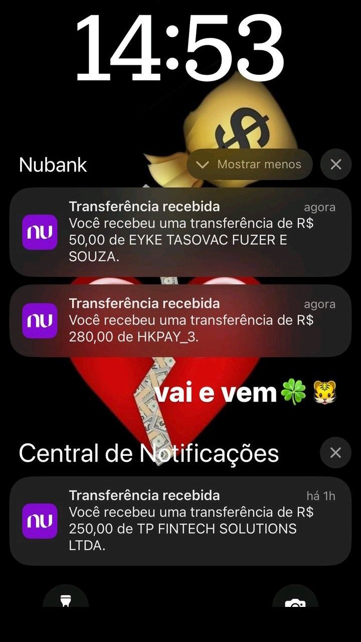 Print de comprovante enviado por um membro do clube