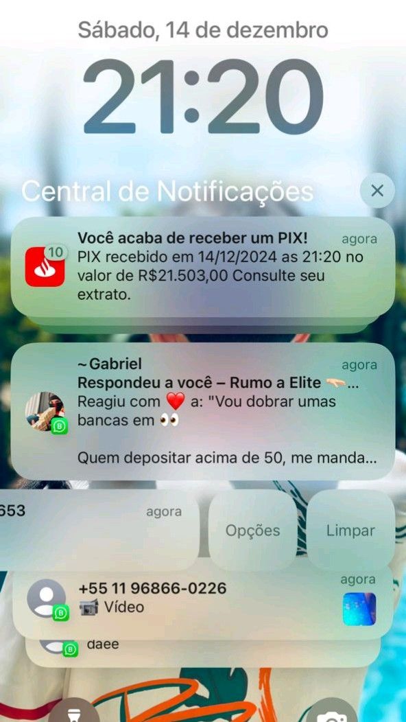 Print de comprovante enviado por um membro do clube